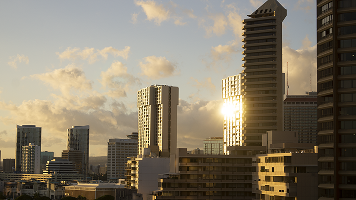 A shot of Honolulu